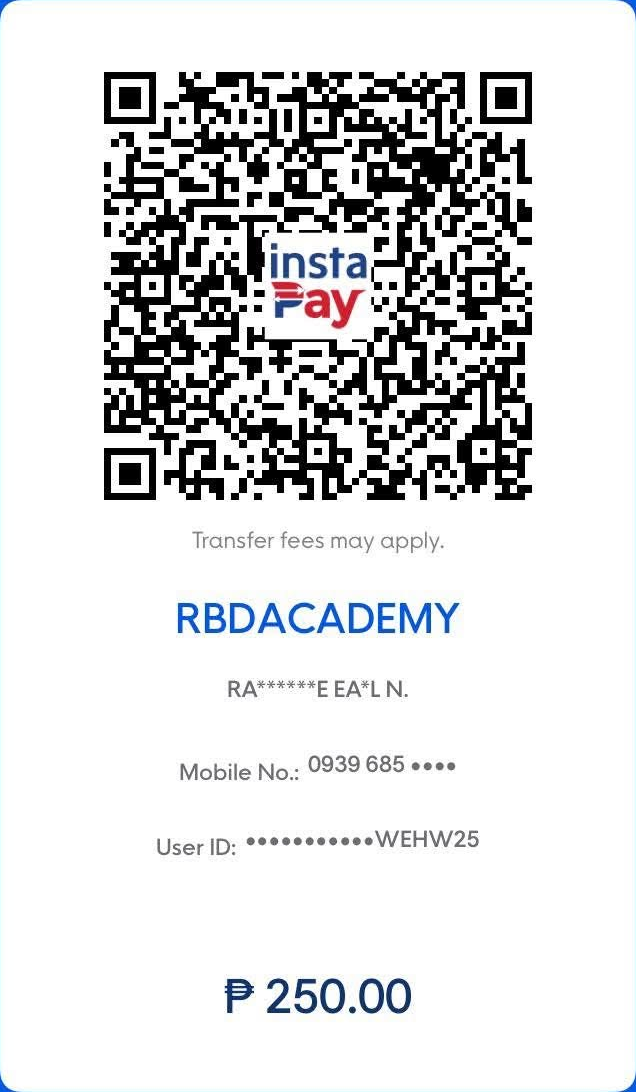 GCash QR code for RBD Academy